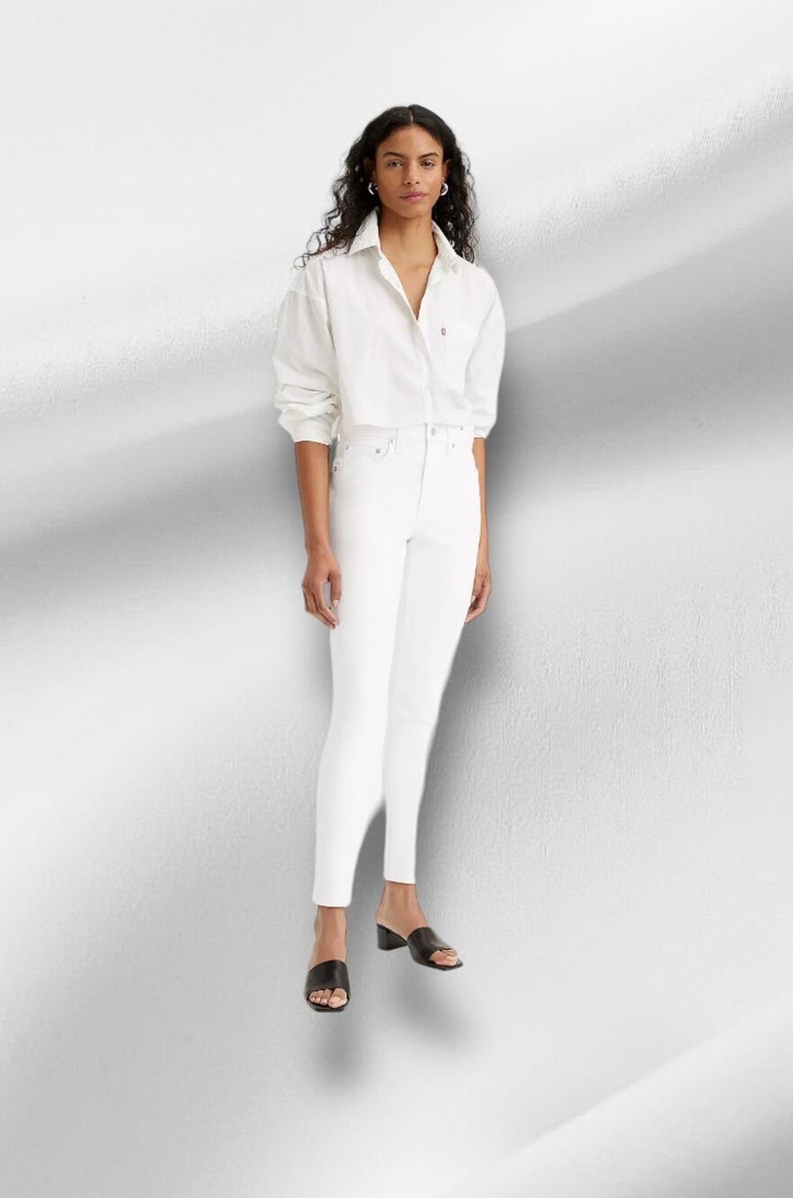 NWT 721 SKINNY WOMEN'S JEANS 32W 30L High Rise White